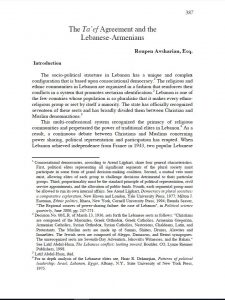 2009.RAvsharian.Taef Agreement and Lebanese Armenians (1)